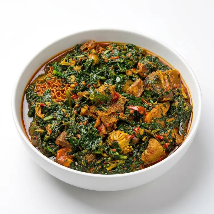 Efo Riro with Assorted Meat